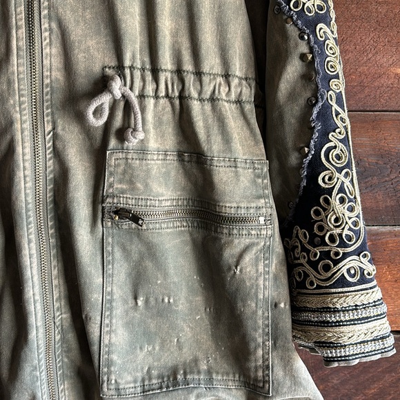 free people golden quills military parka - Picture 4 of 14